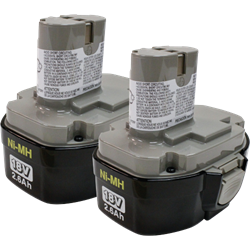 18V Ni-MH 2.6Ah Battery 1834, Pod Style, 2/pk