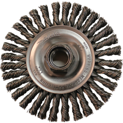 4" Stringer Bead Twist Wire Wheel, 5/8"-11