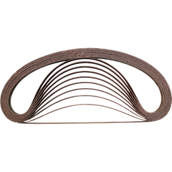 1/2" x 21" Abrasive Belt, 100 Grit, 10/pk