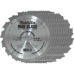 7-1/4" 16T C.T. Saw Blade, 10/pk