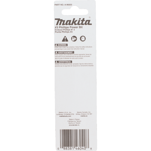 Makita A-96833 Packaging Shot (back) - Thumbnail