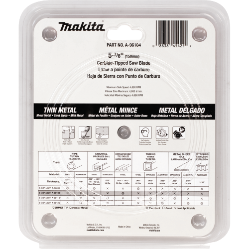 Makita A-96104 Package Shot (back) - Thumbnail