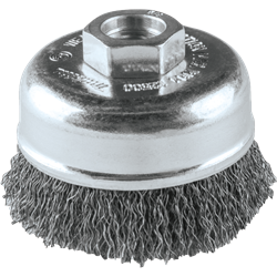 3" Crimped Wire Cup Brush, 5/8"-11