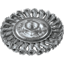 4" Knot Twist Wire Wheel, M10 x 1.25