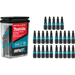 ImpactX™ #2 Square Recess 1″ Insert Bit, 25/pk