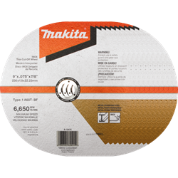 9" x .075" x 7/8" INOX Thin Cut-Off Wheel, 60 Grit, 10/pk