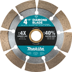 Hoja de 4-1/2" de Diamante, Segmentada, Uso General