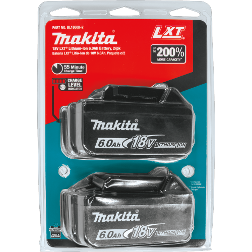 Makita BL1860B-2 Package Shot - Thumbnail