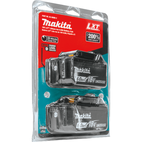 Makita BL1860B-2 Package Shot (front angle) - Thumbnail
