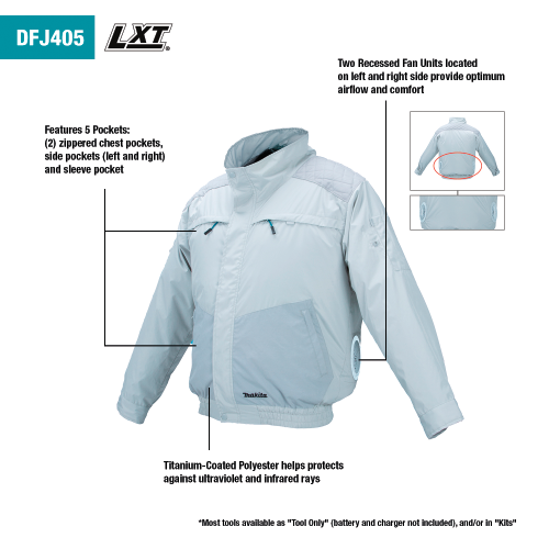 Makita DFJ405ZXS Feature Shot (callouts) - Thumbnail
