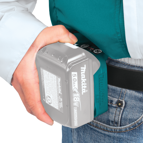 Makita DFJ201ZXL Feature Shot (power source on belt) - Thumbnail