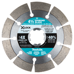 Hoja Segmentada X-LOCK de 4-1/2" de Diamante