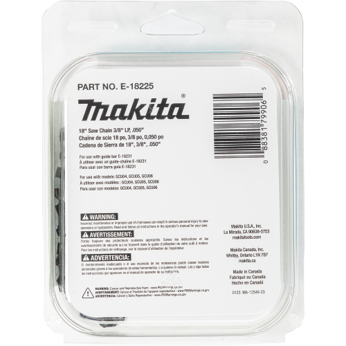 Makita E-18225 Packaging Shot (back) - Thumbnail