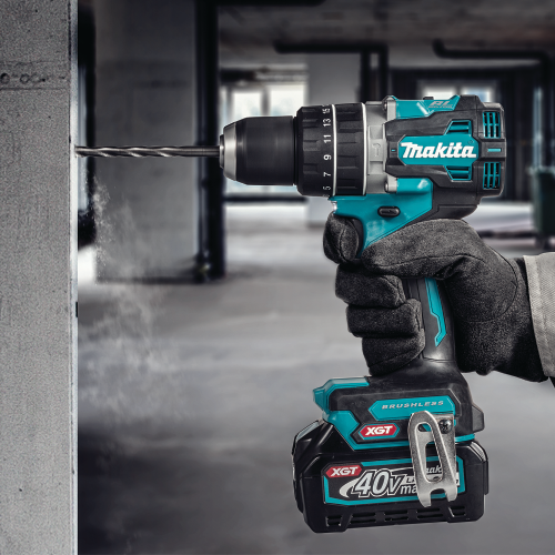 Makita GPH02D Action Shot 1 (drilling in concrete) - Thumbnail