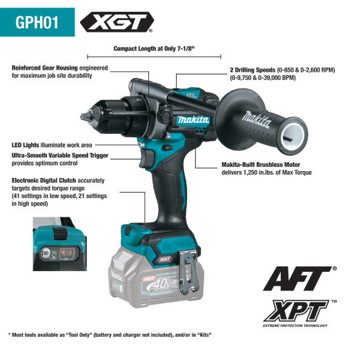 Makita GPH01Z Feature Shot (call-outs) - Thumbnail