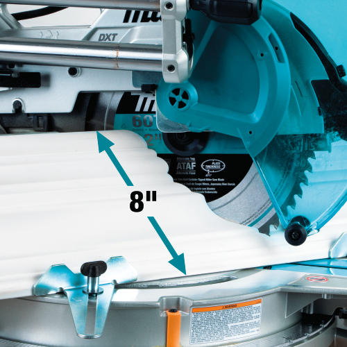 Makita LS1219L Feature Shot (nested crown capacity) - Thumbnail