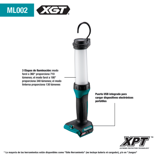 Makita ML002G Feature Shot (spanish call-outs) - Thumbnail