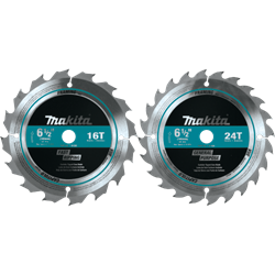 2 Pc. 6-1/2" Carbide-Tipped Circular Saw Blade Set