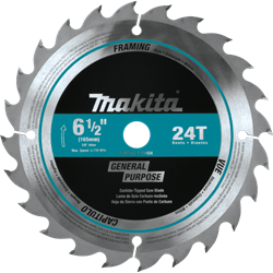 6-1/2" 24T Carbide-Tipped Circ Saw Blade, Framing