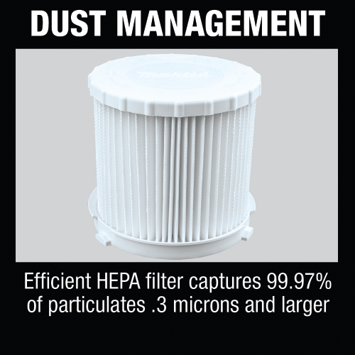 Makita XCV11Z Feature Box with text_Dust Management - Thumbnail