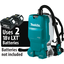 18V X2 LXT® Brushless 1.6 Gal. HEPA Filter Backpack Dust Extractor, AWS® Capable