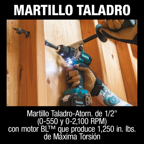 Makita XT452T Feature Box with text Spanish_Martillo Taladro - Thumbnail