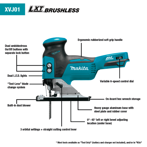 Makita XVJ01Z Feature Shot (callouts) - Thumbnail