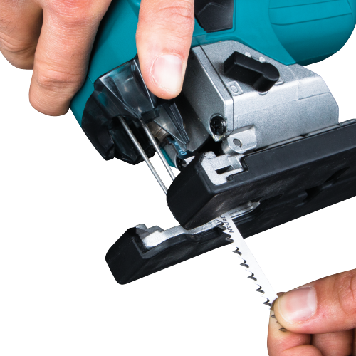 Makita XVJ01Z Feature Shot (tool less blade change) - Thumbnail