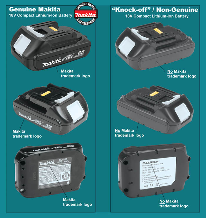 Batería Genuina de 2.0Ah de Makita e Imitaciones