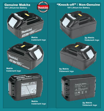 Batería Genuina de 3.0Ah de Makita e Imitaciones