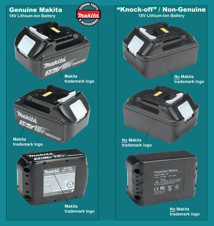 Batería Genuina de 3.0Ah de Makita e Imitaciones